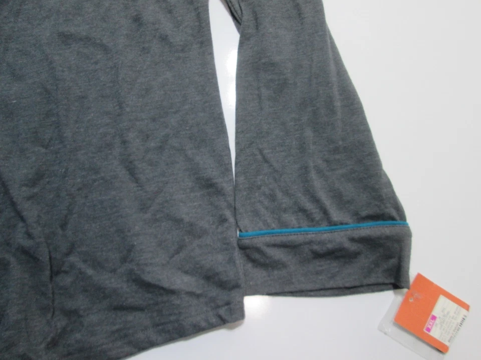 Новый с Ярлыками Gilligan OMalley женщин размер XL пижамы верхний темно серый груди карман кнопки - Изображение 3 из 4