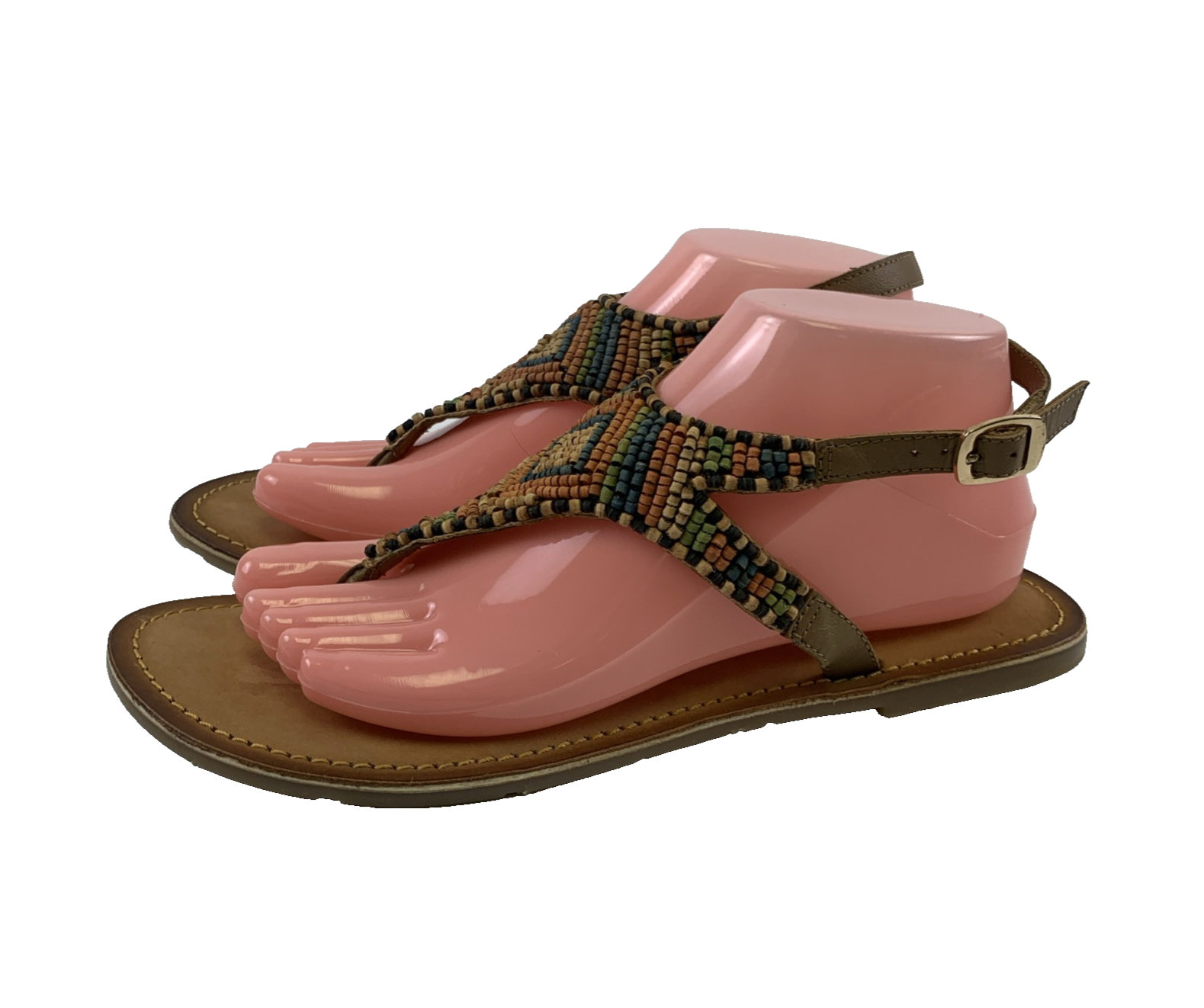 Sandalo Diba True Red Fila Perline Tanga Fibbia Cinturino Caviglia Piatto Pelle Donna 9