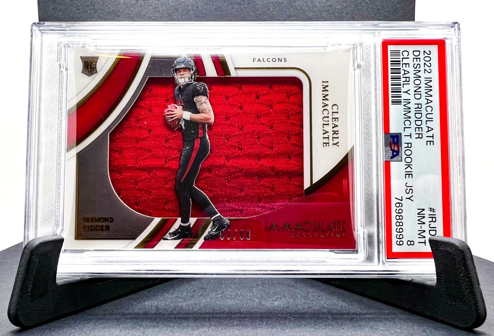 Desmond Ridder Panini Immaculate Collection Clearly Immaculate Rookie Jerseys #IRJDRI Base