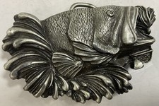 1980 Bergamot Brass Works Largemouth Bass Belt Buckle GnuFashion