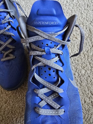 Nike Zoom Mens Hyperenforcer Flywire Hyperfuse Blue Basketball Sneakers US 11 - Picture 3 of 5