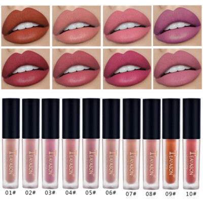 Lippenstift Liquid Wasserfest Matt Langhaltend Glitzer Lip Gloss Makeup  )