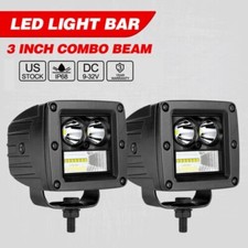 2x 3inch Led Cube Pods Work Light Bar Combo Beam Driving Fog Dual Row Truck 2x 3inch Led Cube Pods Work Light Bar Combo Beam Driving Fog Dual Row Truck