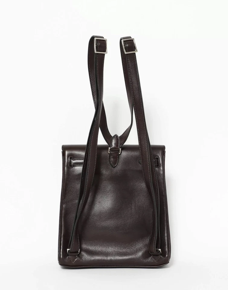 AUTÉNTICA MOCHILA HERMES Kelly Ado PM marrón RARA Foto 3 de 4