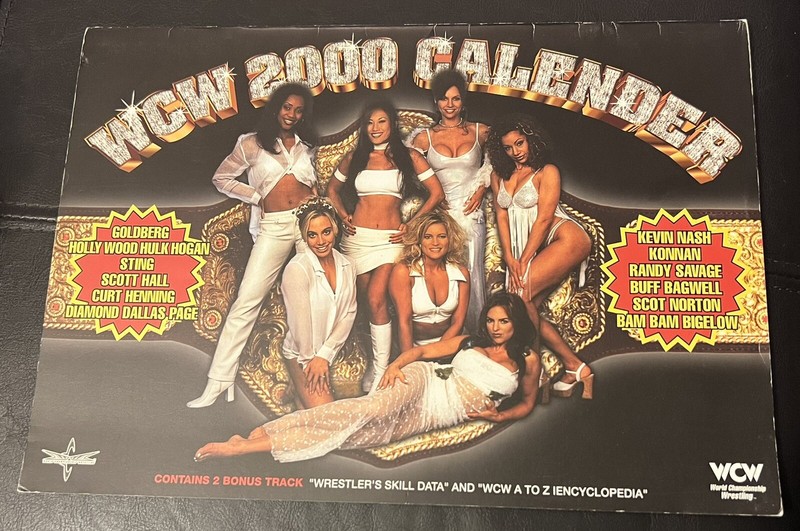 Rare Japan 2000 WCW Calendar Nitro Girls nWo Hollywood Hogan Sting DDP Outsiders