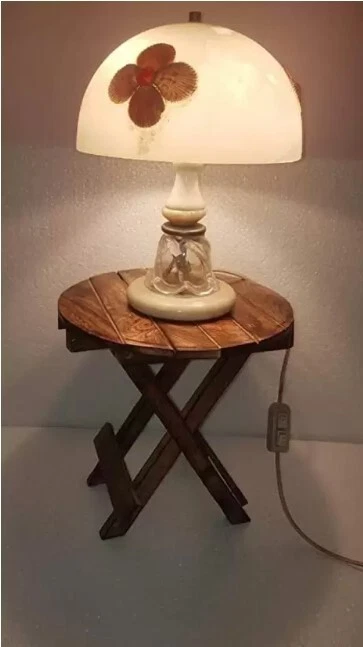 Creative Arts Rustic Wooden Round Folding Table – Portable and Versatile Design - Image 2 of 4