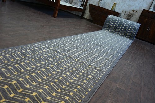 Modern Hall Runner FUNKY TOP LOK graphite zigzag Width 80 - 100 cm long AGNELLA - Picture 4 of 9