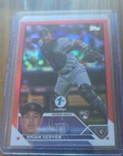 2023 Topps Series 1 - 1st Edition - Red Foil #41 Brian Serven /50 (RC)
