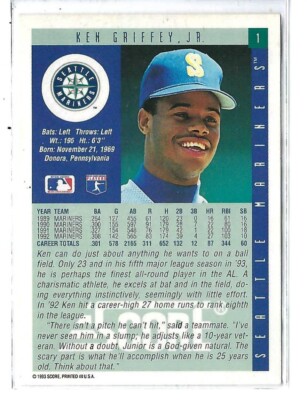 1993 Score Ken Griffey Jr. - Seattle Mariners | eBay