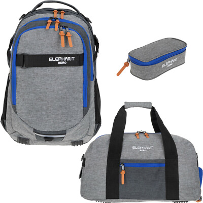 Schulrucksack 3 T Set Mädchen Jungen Elephant Signature Sporttache Mäppchen rsmb
