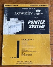 Lowrey Organ Pointer System Songs Supplementary Songs Standard Instructional