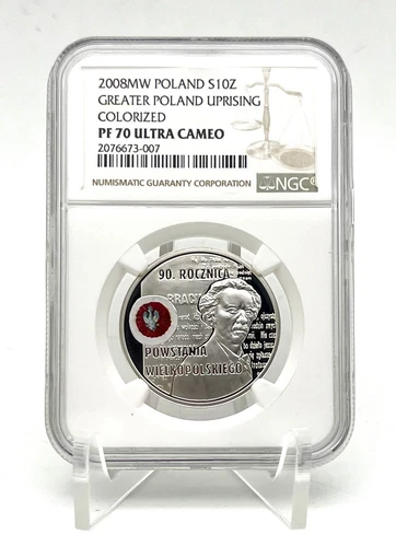 Poland 2008 90th Anniversary Greater Poland Uprising Silver Coin NGC PF70