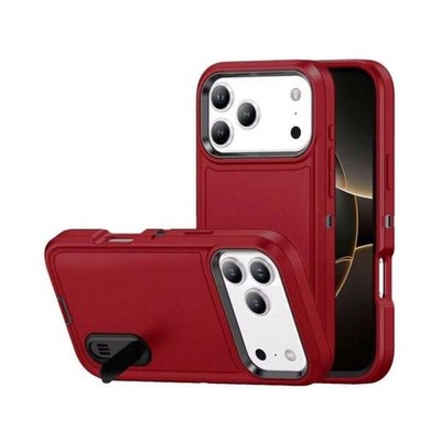 Tough Hybrid Case iPhone 17 Pro Max Shockproof Armor Cover with Kickstand