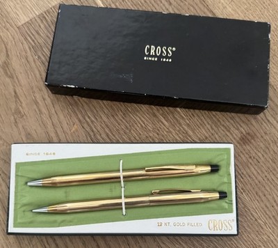 Cross Classic Century Schreibset Kugelschreiber Drehbleistift 12 KT Gold Filled