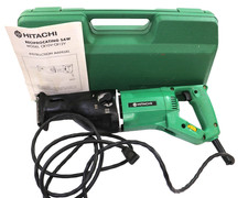 HItachi 4" Reciprocating Saw model CR10V with Green Hardcase and Manuals