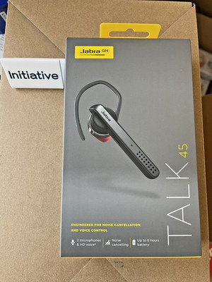 【新品•未開封】Jabra TALK 45 silver Jabra Talk 45 Bluetooth Headset, Noise Cancellation, Voice Control