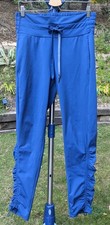 Jo Jax Dancewear Blue Pants Slouchy Yoga Joggers Size Large Adult Ruch Hem