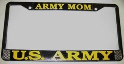 U.S. Army Mom Chrome License Plate Frame   Free Screw Caps with this Frame