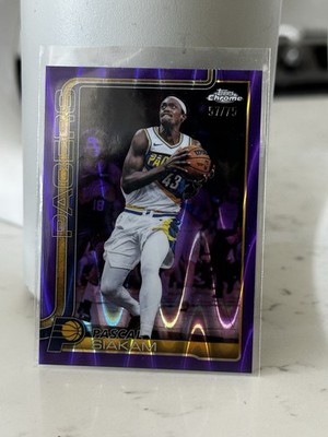 2025-26 Topps Chrome Update Pascal Siakam Purple Wave /75 - 57/75