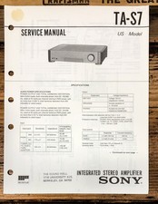 Sony TA-S7 Amplifier Service Manual Original 