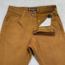 Southpole Mens Jeans Size 32x32 Straight Leg Tan Skate Y2k Bleach Stain