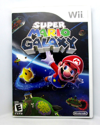 SUPER MARIO GALAXY (Nintendo Wii, 2007)  1st Release COMPLETE/CIB C TESTED/VIDEO