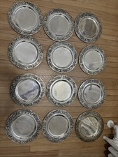 Vintage Godinger Silver Art Co. Silver- Plated Chargers 12” Lot of 12 Grapes
