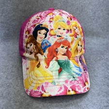 Disney Princess Pink Girls Baseball Cap Adjustable Ariel Rapunzel Cinderella