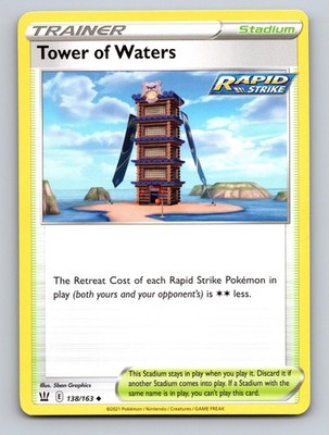 Tower of Waters 138/163 Uncommon Battle Styles Pokemon Near Mint