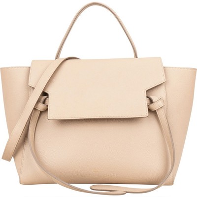 Celine Beige Leather Grained Calfskin Belt Handbag Tasche Gürtel