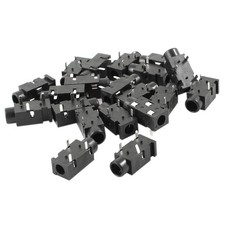 Earphone PCB Mounting 3 Pin 3.5mm Stereo Jack Socket Female Connector 20 Pcs