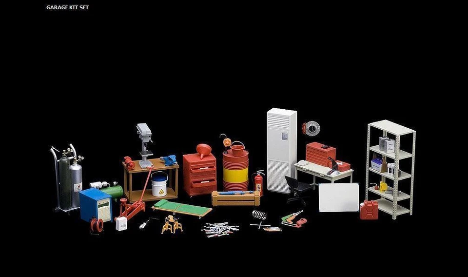 Juego de kit de garaje para réplicas de plástico a escala 1/18 de Autoart Foto 3 de 4