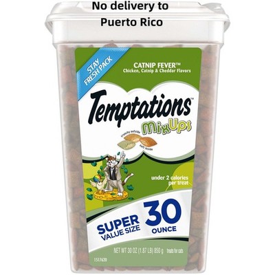 Temptations Mixups Catnip Fever Flavor Crunchy and Soft Dry Cat Treats 30 oz 