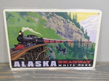 Alaska Skagway White Pass 12 x 8 Metal Sign