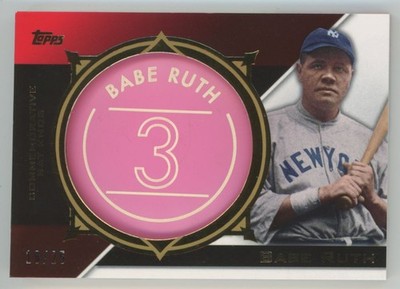 Babe Ruth 2015 Topps Commemorative Bat Pink /25 Knob #CBK-04 New York Yankees