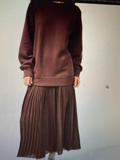 TU Sweatshirt Combined Plisse Midi Dress Size 18 BNWT