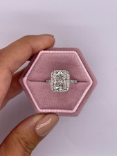 Radiant Cut 4.50 Ct 14k White Gold Lab Grown Diamond/CVD Women's Wedding Ring