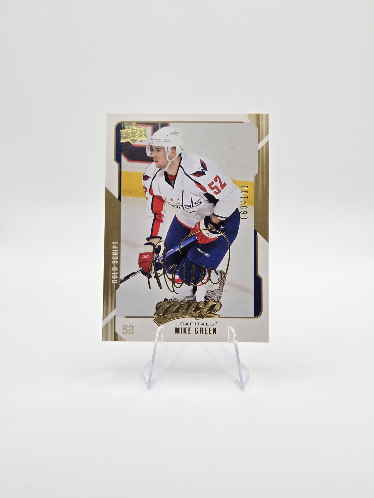 Mike Green 2008-09 Upper Deck MVP Gold Script SP #/100 #293
