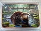 2026 5oz .999 Copper Dual Sides Colorized Enamel Backwoods Beaver Bar in Capsule — photo 1