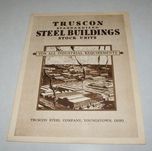 1920 era Truscon Steel Buildings booklet brochure Industrial Youngstown Ohio 