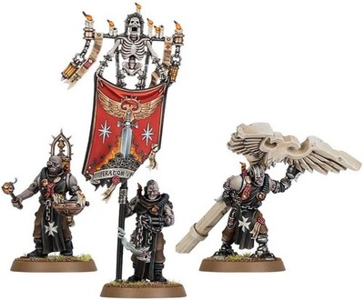 Warhammer 40K - Space Marines Black Templars - Chaplain Grimaldus Retinue - NoS