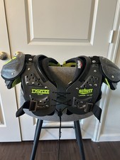 Schutt DS Flex Youth Football Shoulder Pads Large 14-15  32-34  Black/Neon Green