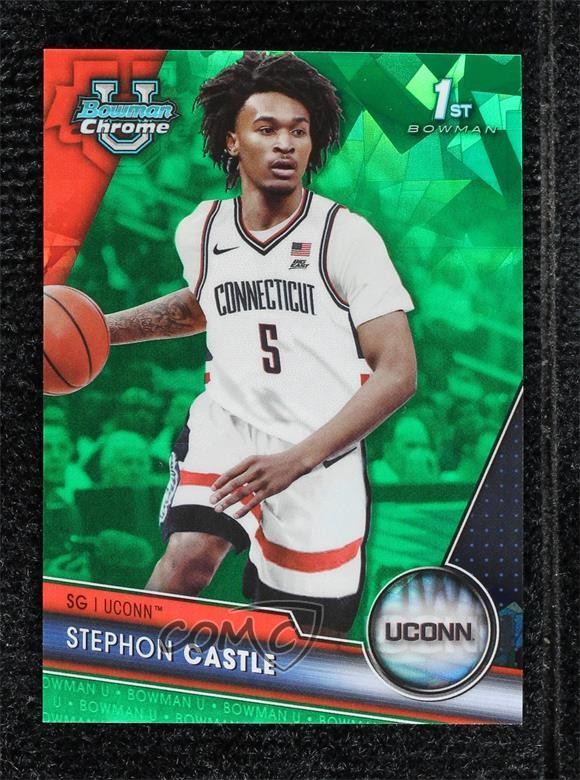 2023-24 Bowman U Chrome Sapphire Edition Green 64/99 Stephon Castle #88 i6e