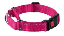 Joytale Reflective Martingale Dog Collar, Heavy Duty, Quick Release, Pink SMALL