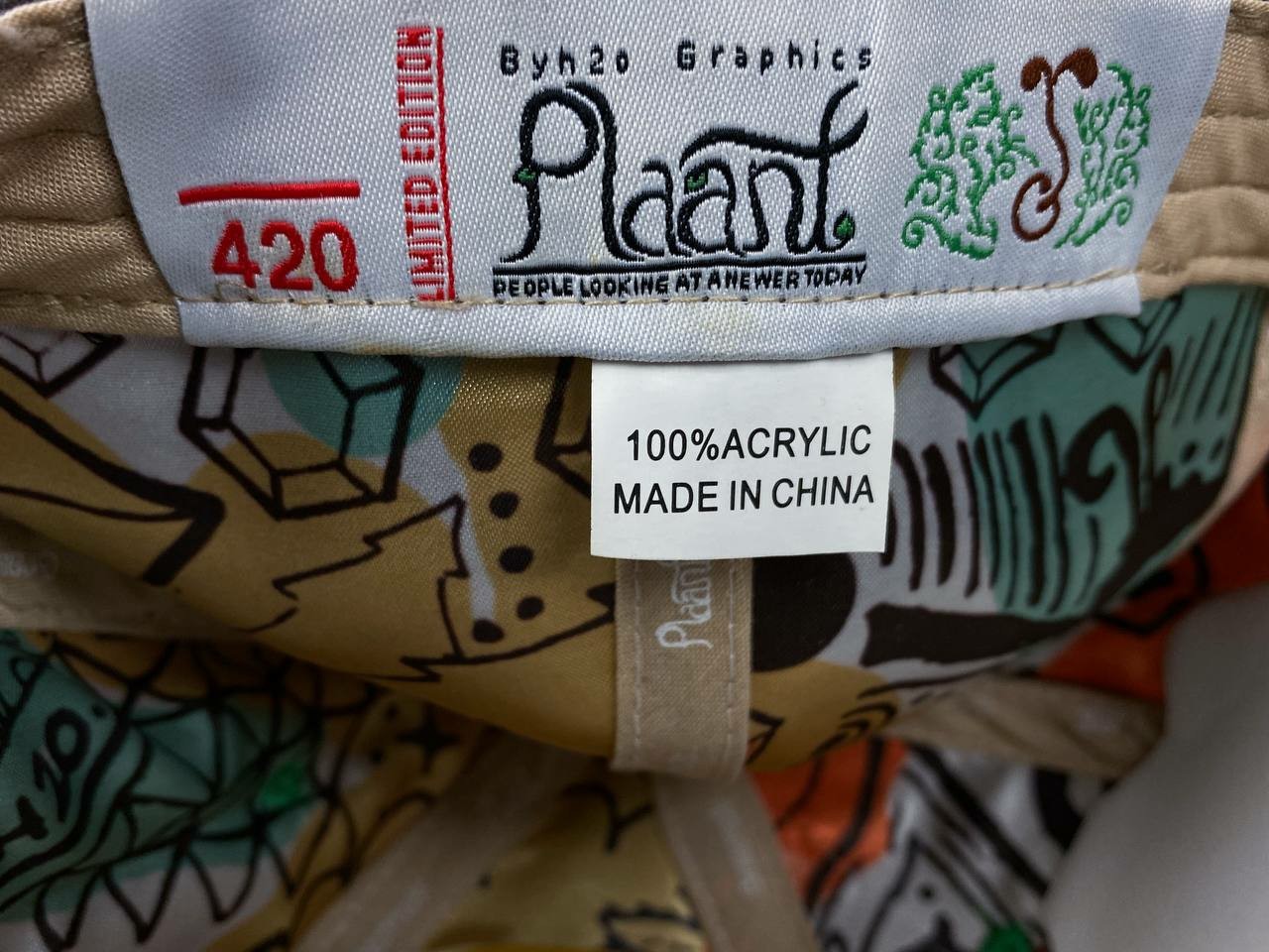 Grassroots California Cap 7 Fitted Hat Plaant Brown Mustard 420 Limit Edit NWT