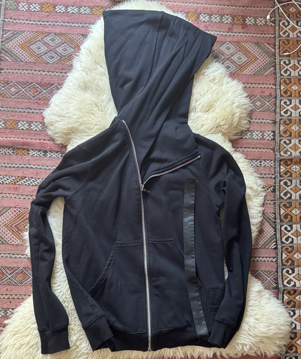 Rick Owens DRKSHDW Mountain Zip Hoodie Black Size M FW23 DU23S2380 