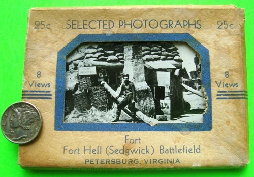 c 1940's FORT HELL Sedgwick BATTLEFIELD MINI- REAL PHOTOS P/C PACK Matthew Brady