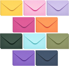 50PACK A4 Colorful Self-Seal Envelopes, 4" x 6" Invitations Envelopes for Greeti