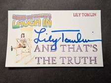 Lily Tomlin Signed Index Card - Rowan & Martin's Laugh-In