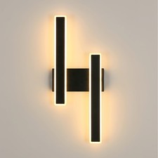 Black Modern Indoor LED Wall Light 32W Wall Lamp Warm White Sconce Living Room
